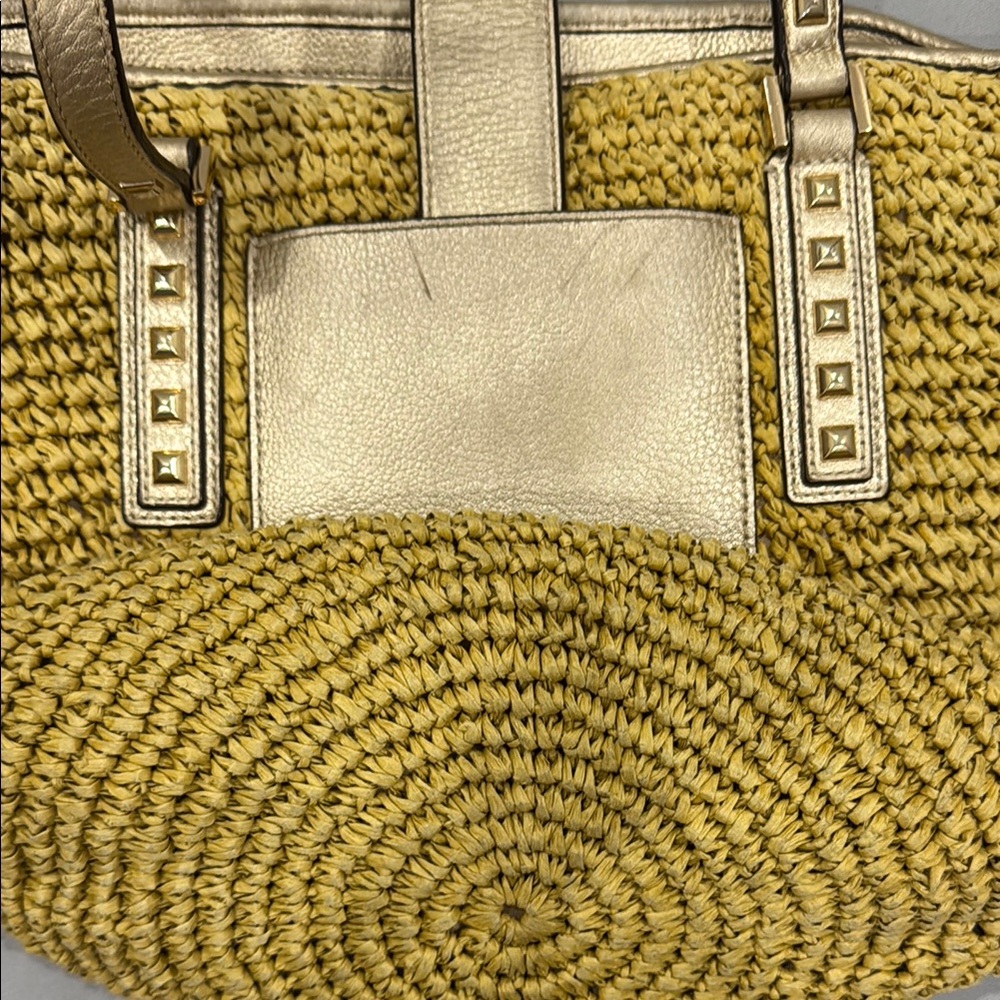 Michael Kors Gold Tote Bag with Metallic Handles - Picture 9 of 11